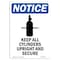 Signmission OSHA Notice, 5" Height, Keep All Cylinders Sign With Symbol, 5" X 3.5", Portrait OS-NS-D-35-V-13783 - alternate 1